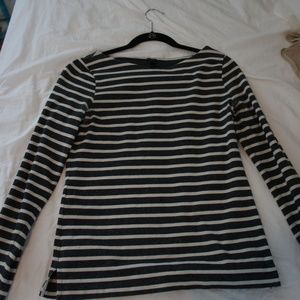 J.Crew Striped Boat Neck Top